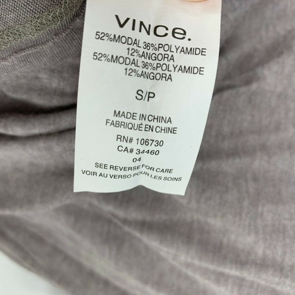 Vince Brown Long Sleeve Solid Pullover T Shirt Top - Picture 5 of 5